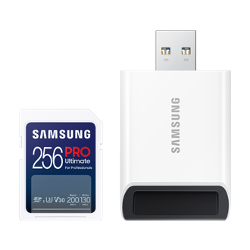 Samsung SDXC 256GB PRO ULTIMATE + USB adapt&#233;r