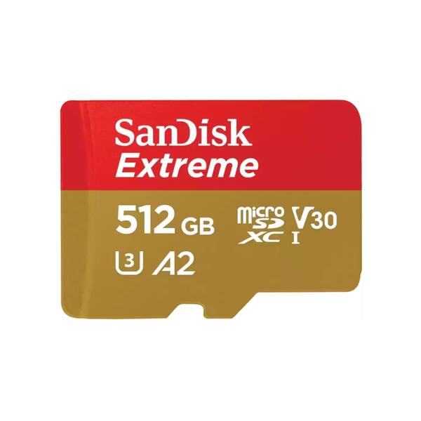 SanDisk Extreme/micro SDXC/512GB/190MBps/UHS-I U3 / Class 10/+ Adapt&#233;r